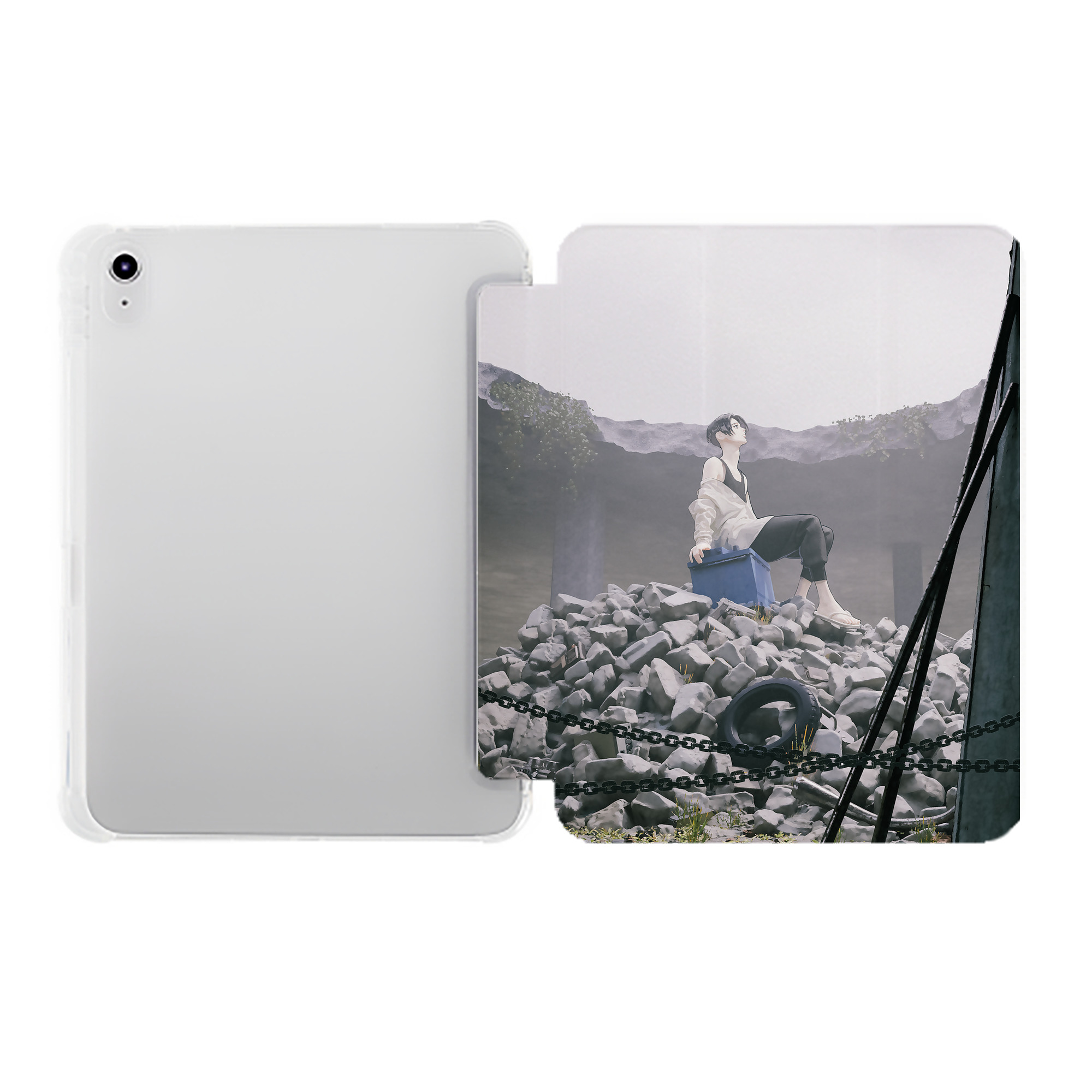 （画像用） 東京リベンジャーズ Tokyo Revengers IPad ケース ペン収納付き 三つ折りスタンド PUレザー×シリコン 対応機種9.5/10.5/10.9インチ